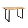 Mesa Comedor Industrial Derby Con Pata Metálica Y Tablero Madera De 4 Cm En Roble Selvaje  140 X 80 Cm