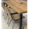 Mesa Comedor Industrial Derby Con Pata Metálica Y Tablero Madera De 4 Cm En Roble Selvaje  140 X 80 Cm