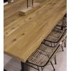 Mesa Comedor Industrial Derby Con Pata Metálica Y Tablero Madera De 4 Cm En Roble Selvaje  140 X 80 Cm