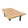 Mesa Comedor Industrial Derby Con Pata Metálica Y Tablero Madera De 4 Cm En Roble Selvaje  140 X 80 Cm