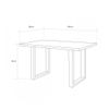 Mesa Comedor Industrial Derby Con Pata Metálica Y Tablero Madera De 4 Cm En Roble Selvaje  140 X 80 Cm