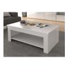 Mesa Centro Elevable Dumi. Mesa Auxiliar De Salón Elevable Con Revistero En Color Blanco 110 X 65 Cm