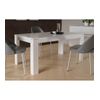 Mesa Comedor Extensible Blanca Snow, De 160x90 Cm Hasta Los 206 Cm. Para 8-10 Comensales