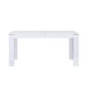 Mesa Comedor Extensible Blanca Snow, De 160x90 Cm Hasta Los 206 Cm. Para 8-10 Comensales