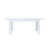 Mesa Comedor Extensible Blanca Snow, De 160x90 Cm Hasta Los 206 Cm. Para 8-10 Comensales