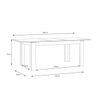 Mesa Comedor Extensible Blanca Snow, De 160x90 Cm Hasta Los 206 Cm. Para 8-10 Comensales