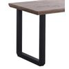 Mesa Comedor Extensible Jack, Estilo Industrial, De 140 Hasta 220 Cm Ancho Patas Metalicas En Negro Roble Honey