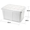 Caja De Almacenamiento, Pongo Todo Ropa, Hogar, 60l Litros Organizador Impermeable (blanco)