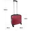 Maletin Maleta Trolley Equipaje De Mano Con 4 Ruedas Giratorias + Compartimiento Comercial Piloto (rojo Granate)