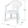 Silla Infantil Para Niños Y Niñas Apilables Para Interior Y Exterior De Plástico, Ideal Para Jardín, Terraza (blanco)