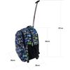 Mochila Con Ruedas Escolar Carro Para El Colegio, Grande, Bolsas Escolares Trolley Bag Infantil Azul Estampado De Zapatos