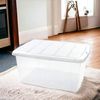 Caja De Almacenamiento, Pongotodo Ropa, Hogar, 60l Litros Organizador Impermeable (blanco Translúcido)