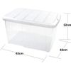 Caja De Almacenamiento, Pongotodo Ropa, Hogar, 60l Litros Organizador Impermeable (blanco Translúcido)