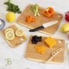 Set De 3 Tablas Para Cortar Alimentos De Bambú, Tabla De Picar Madera Para Cocinar Robusta Y Resistente Absorbe La Humedad