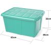 Caja De Almacenamiento, Pongotodo Ropa, Hogar, 60l Litros Organizador Impermeable (verde Agua)