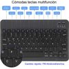 Teclado Inalámbrico Portátil, Aimmie Rechargeable10 Teclado Universal Ultradelgado Para Tableta Con Raton Inalámbrico Negro