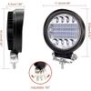 Faro Led Exterior De Trabajo Para Coche, Barcos, Tractor 12v 24v Luces Antiniebla 6840lm Luces De Trabajo 72w (1x Faro 6000k)