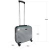 Maletin Maleta Trolley Equipaje De Mano Con 4 Ruedas Giratorias + Compartimiento Comercial Piloto (gris)