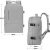 Mochila De Viaje Equipaje De Mano Maleta De Cabina, Bolsa Transporte, Senderismo Impermeable Para Deporte Al Aire Libre (gris)