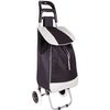 Carro De La Compra Ligero, Capacidad De Carga 42 Litros, Bolsillo Frontal Con Cremallera, 35x25x94cm, Grande (negro)