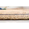 Alfombra De Yute Natural Trenzado Rectangular Beige Con Negro 100% Hecho A Mano Boho Chic Bohemio Etnica (80x200cm Beige/negro)