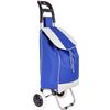 Carro De La Compra Ligero, Capacidad De Carga 42 Litros, Bolsillo Frontal Con Cremallera, 35x25x94cm, Grande (azul)