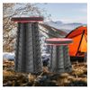 Taburete Plegable Portátil Para Camping, Pesca, Senderismo, Barbacoa, Altura Ajustable Redondo 180kg (rojo)