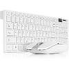 Teclado Inalambrico K-06 2,4g + Ratón Combinado Teclado Portátil Español Ñ Para Ordenador Pc Con Ratón + Funda Silicona (blanco)