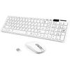 Teclado Inalambrico K-06 2,4g + Ratón Combinado Teclado Portátil Español Ñ Para Ordenador Pc Con Ratón + Funda Silicona (blanco)