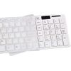 Teclado Inalambrico K-06 2,4g + Ratón Combinado Teclado Portátil Español Ñ Para Ordenador Pc Con Ratón + Funda Silicona (blanco)