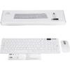 Teclado Inalambrico K-06 2,4g + Ratón Combinado Teclado Portátil Español Ñ Para Ordenador Pc Con Ratón + Funda Silicona (blanco)