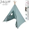 Tienda De Campaña Para Niños Tipi Infantil, 155x120x120 Cm, Decoración Diseño Juego Indio, Color Azul