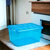 Caja De Almacenamiento, Pongo Todo Ropa, Hogar, 60l Litros Organizador Impermeable (azul Translúcido)