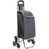 Carro De La Compra Plegable Con 6 Ruedas Para Subir Escaleras, Carrito Del Mercado, Bolsa Impermeable De 42l Litros Gris