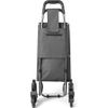 Carro De La Compra Plegable Con 6 Ruedas Para Subir Escaleras, Carrito Del Mercado, Bolsa Impermeable De 42l Litros Gris