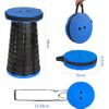 Taburete Plegable Portátil Para Camping, Pesca, Senderismo, Barbacoa, Altura Ajustable Redondo 180kg (azul Electrico)