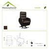 Sillón Levanta Personas Tapizado Modelo Tanger -negro