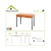 Mesa Cocina Extensible  Modelo Silanta 100/160x60x76 - Roble