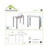 Mesa Cocina Extensible  Modelo Ribeta 80 X 40/80 X 78 - Blanco