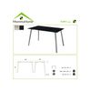 Mesa Cocina Vidrio Modelo Alma 140 X 80 X 74 - Negro