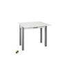 Mesa Cocina Extensible Metal Modelo Hena 40/80x80 - Blanco