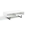 Mesa De Centro  Modelo Sena 120 X 60 X 35  - Blanco Negro