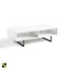 Mesa De Centro  Modelo Sena 120 X 60 X 35  - Blanco Negro