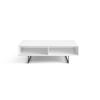 Mesa De Centro  Modelo Sena 120 X 60 X 35  - Blanco Negro