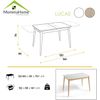 Mesa Comedor Extensible Modelo Lucas 120/160 X 80 X 76 - Roble Blanco