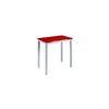 Mesa Cocina Extensible Vidrio Modelo Calcuta Alta 140x60x95  - Rojo