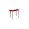 Mesa Cocina Extensible Vidrio Modelo Calcuta Alta 140x60x95  - Rojo