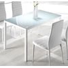 Mesa Cocina Vidrio Modelo Tibia 110 X 70 X 75 - Blanco