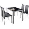 Mesa Cocina Vidrio Modelo Melbourne 110 X 75 X 75 - Negro