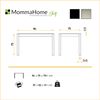 Mesa Cocina Vidrio Modelo Melbourne 110 X 75 X 75 - Negro